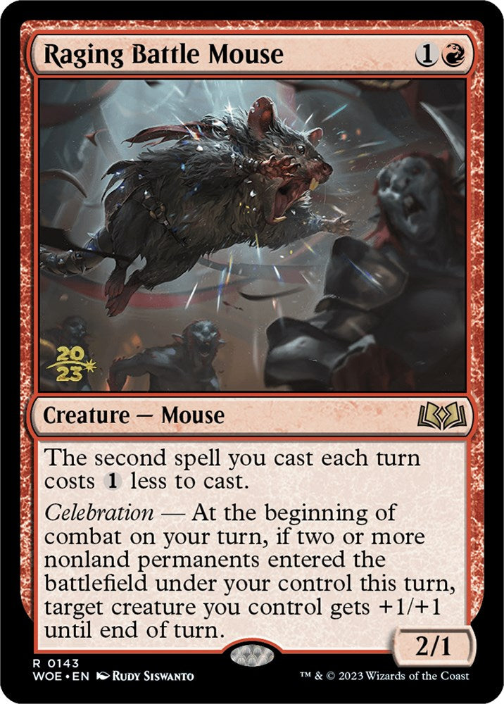 Raging Battle Mouse [Wilds of Eldraine Prerelease Promos] | Galactic Gamez