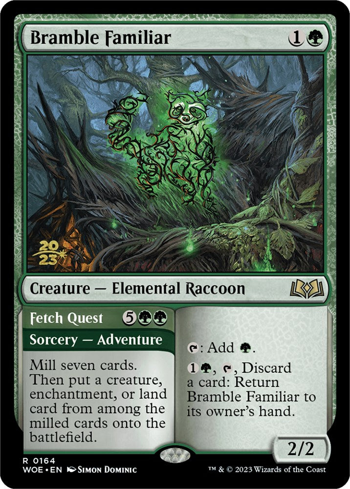 Bramble Familiar // Fetch Quest [Wilds of Eldraine Prerelease Promos] | Galactic Gamez