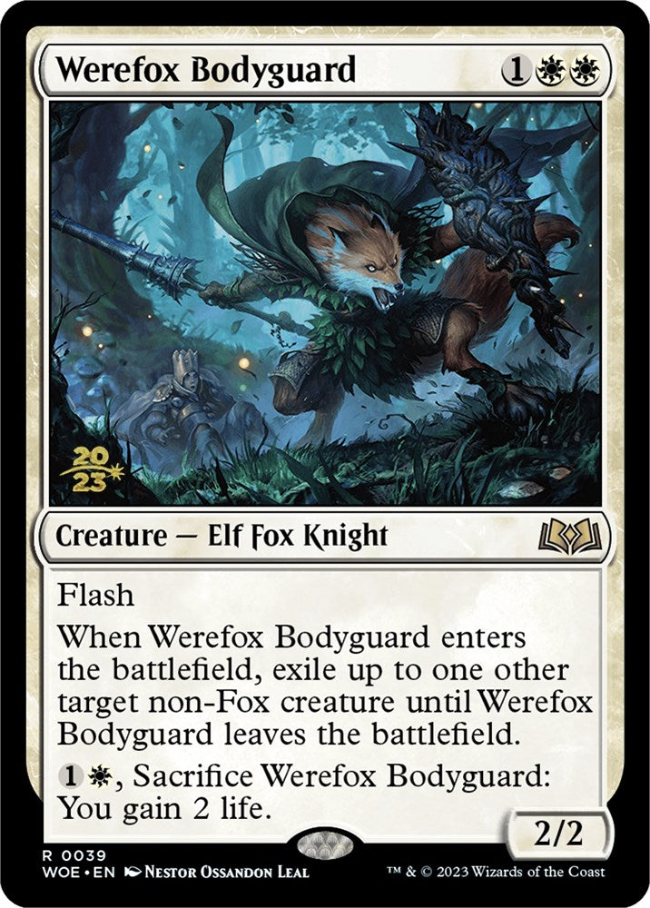 Werefox Bodyguard [Wilds of Eldraine Prerelease Promos] | Galactic Gamez