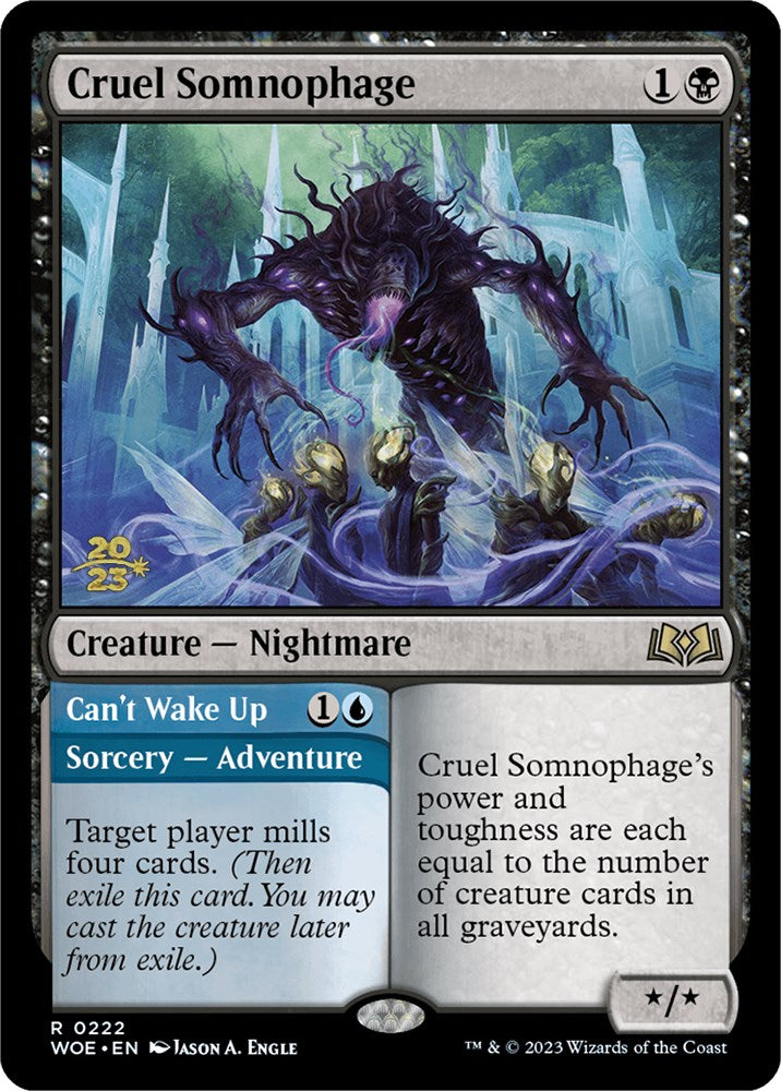 Cruel Somnophage // Can't Wake Up (Promo Pack) [Wilds of Eldraine Promos] | Galactic Gamez
