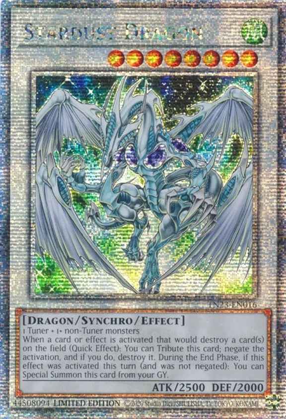 Stardust Dragon [TN23-EN016] Quarter Century Secret Rare | Galactic Gamez