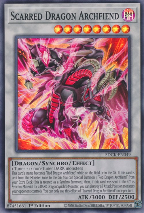 Scarred Dragon Archfiend [SDCK-EN049] Super Rare | Galactic Gamez