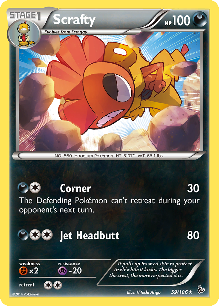 Scrafty (59/106) [XY: Flashfire] | Galactic Gamez