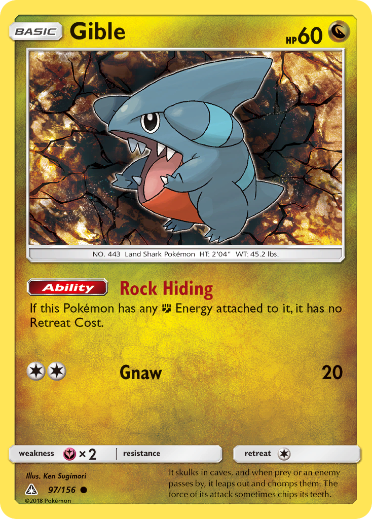 Gible (97/156) [Sun & Moon: Ultra Prism] | Galactic Gamez