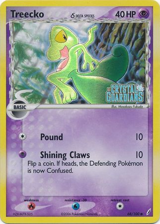 Treecko (68/100) (Delta Species) (Stamped) [EX: Crystal Guardians] | Galactic Gamez