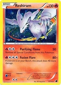 Reshiram (17/116) (Cosmos Holo) [Black & White: Plasma Freeze] | Galactic Gamez