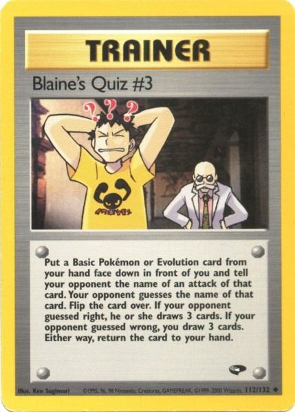 Blaine's Quiz #3 (112/132) [Gym Challenge Unlimited] | Galactic Gamez