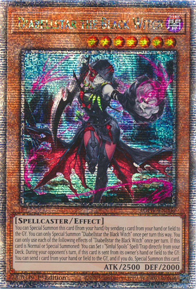 Diabellstar the Black Witch (Quarter Century Secret Rare) [AGOV-EN006] Quarter Century Secret Rare | Galactic Gamez