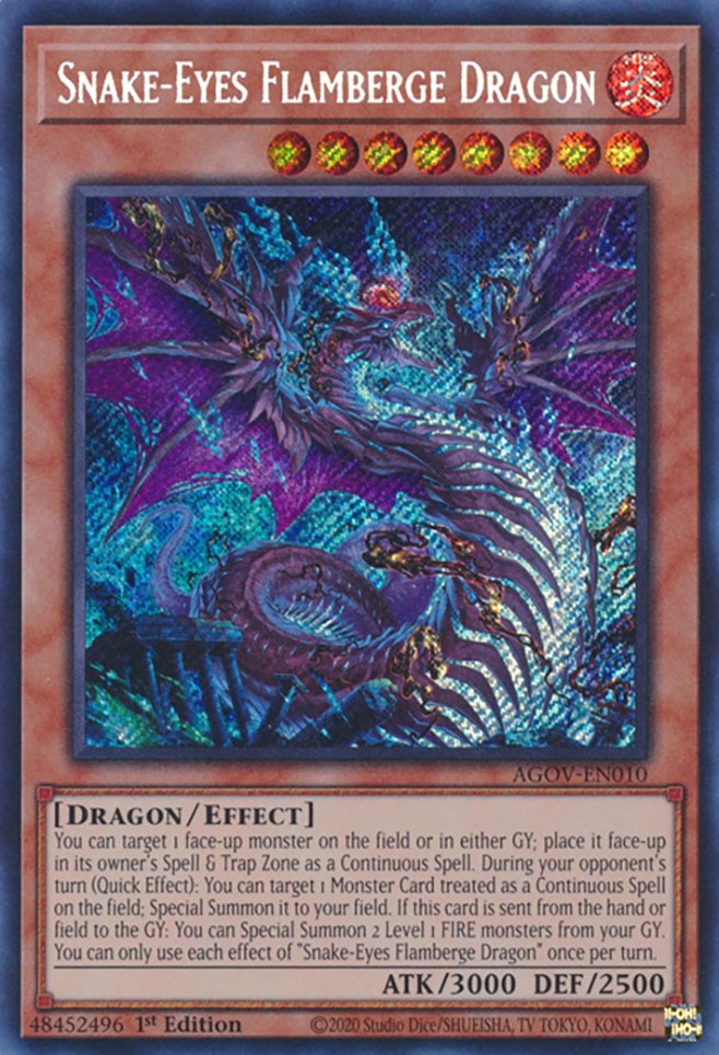 Snake-Eyes Flamberge Dragon [AGOV-EN010] Secret Rare | Galactic Gamez