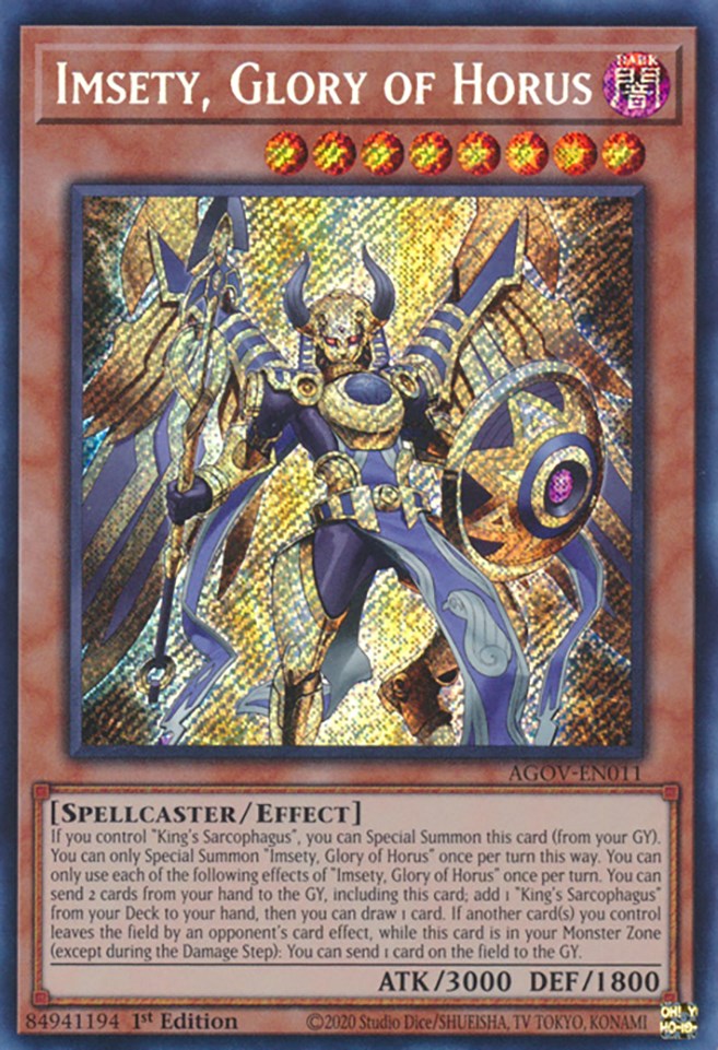 Imsety, Glory of Horus [AGOV-EN011] Secret Rare | Galactic Gamez