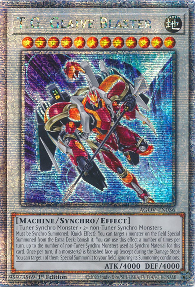 T.G. Glaive Blaster (Quarter Century Secret Rare) [AGOV-EN036] Quarter Century Secret Rare | Galactic Gamez