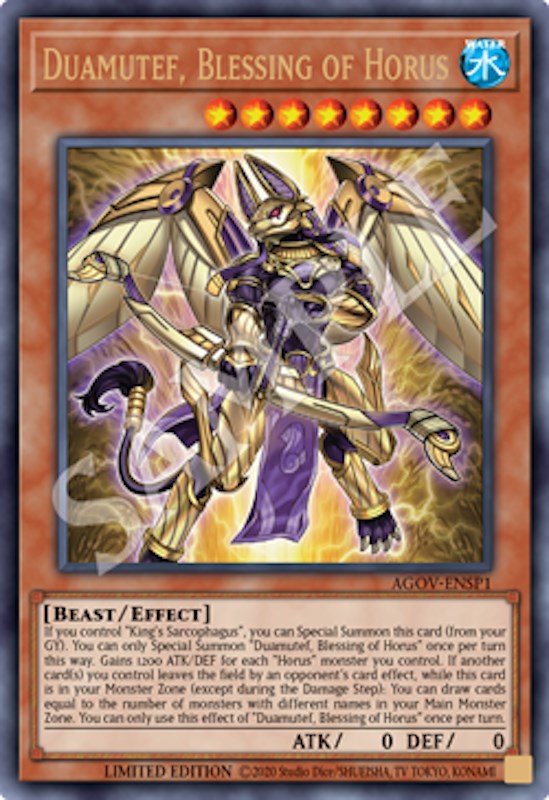 Duamutef, Blessing of Horus (AGOV-ENSP1) [AGOV-ENSP1] Ultra Rare | Galactic Gamez