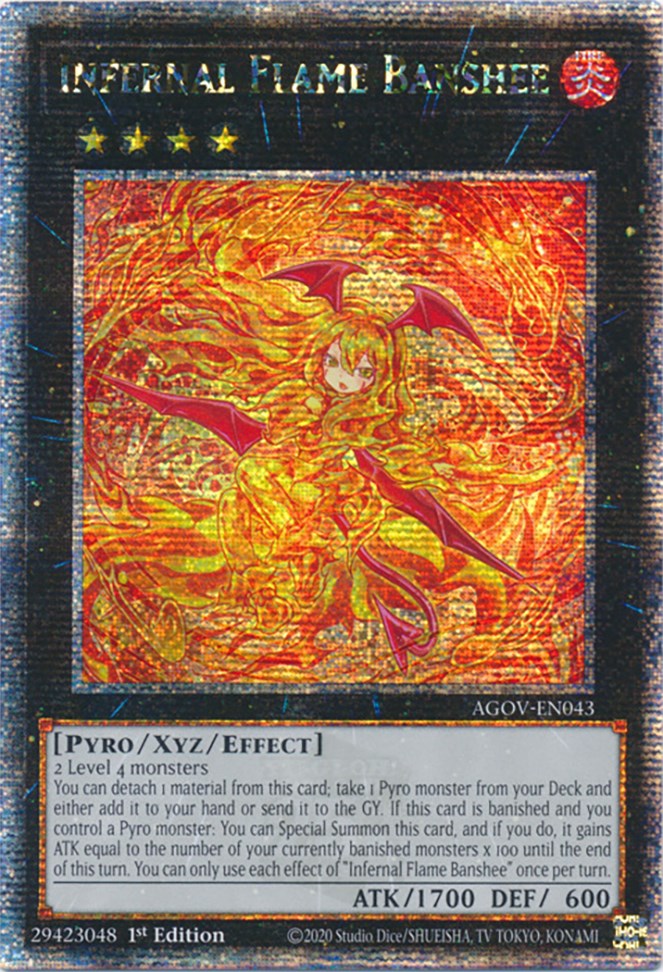 Infernal Flame Banshee (Quarter Century Secret Rare) [AGOV-EN043] Quarter Century Secret Rare | Galactic Gamez