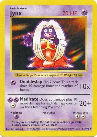 Jynx (31/102) [Base Set Shadowless Unlimited] | Galactic Gamez