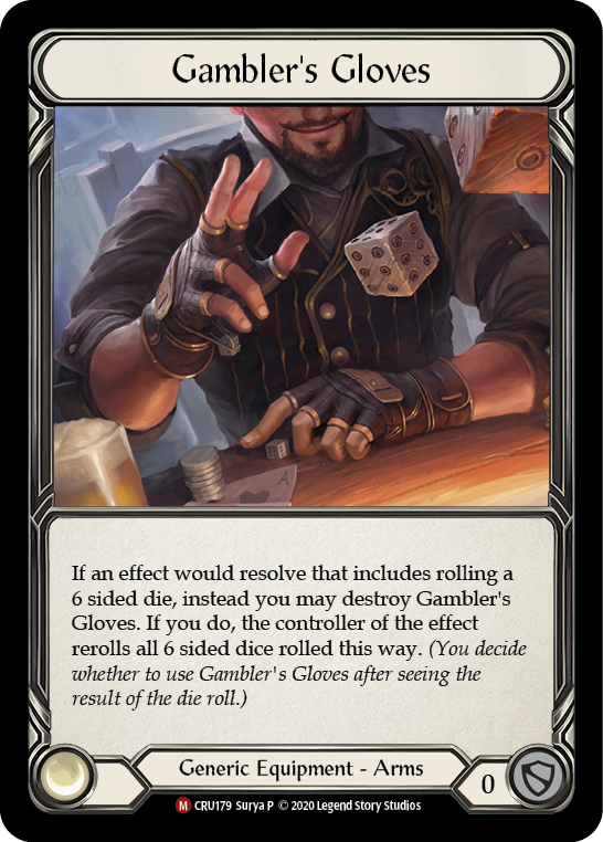 Gambler's Gloves [CRU179] (Crucible of War)  1st Edition Cold Foil | Galactic Gamez