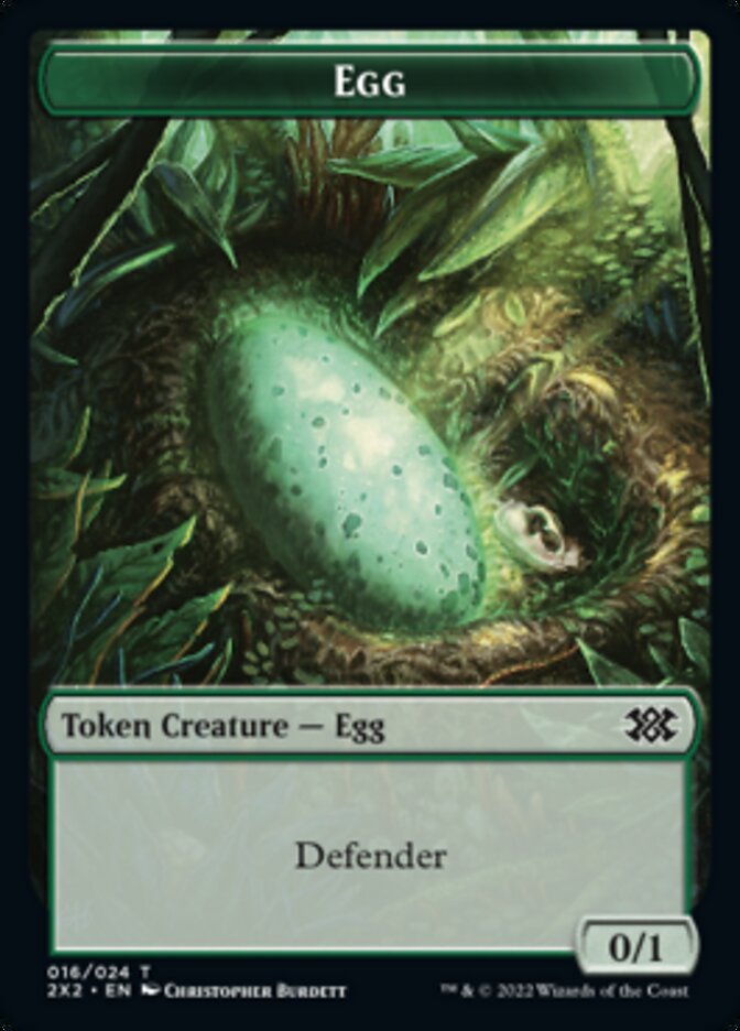 Egg // Aven Initiate Double-sided Token [Double Masters 2022 Tokens] | Galactic Gamez