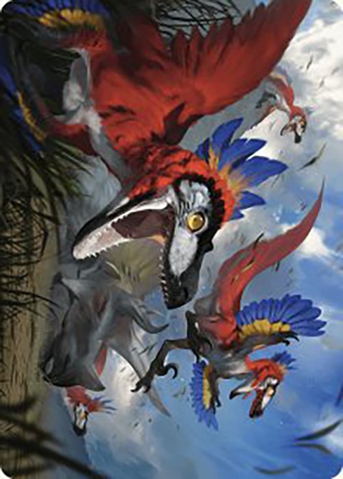 Wrathful Raptors Art Card [The Lost Caverns of Ixalan Art Series] | Galactic Gamez