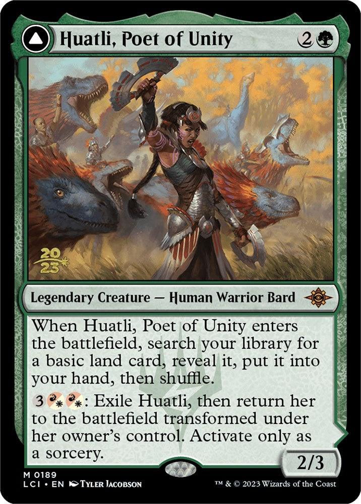 Huatli, Poet of Unity // Roar of the Fifth People [The Lost Caverns of Ixalan Prerelease Cards] | Galactic Gamez