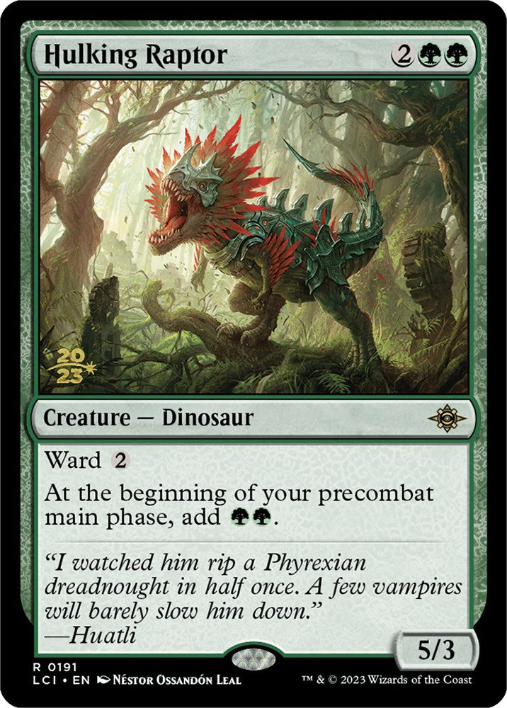 Hulking Raptor [The Lost Caverns of Ixalan Prerelease Cards] | Galactic Gamez