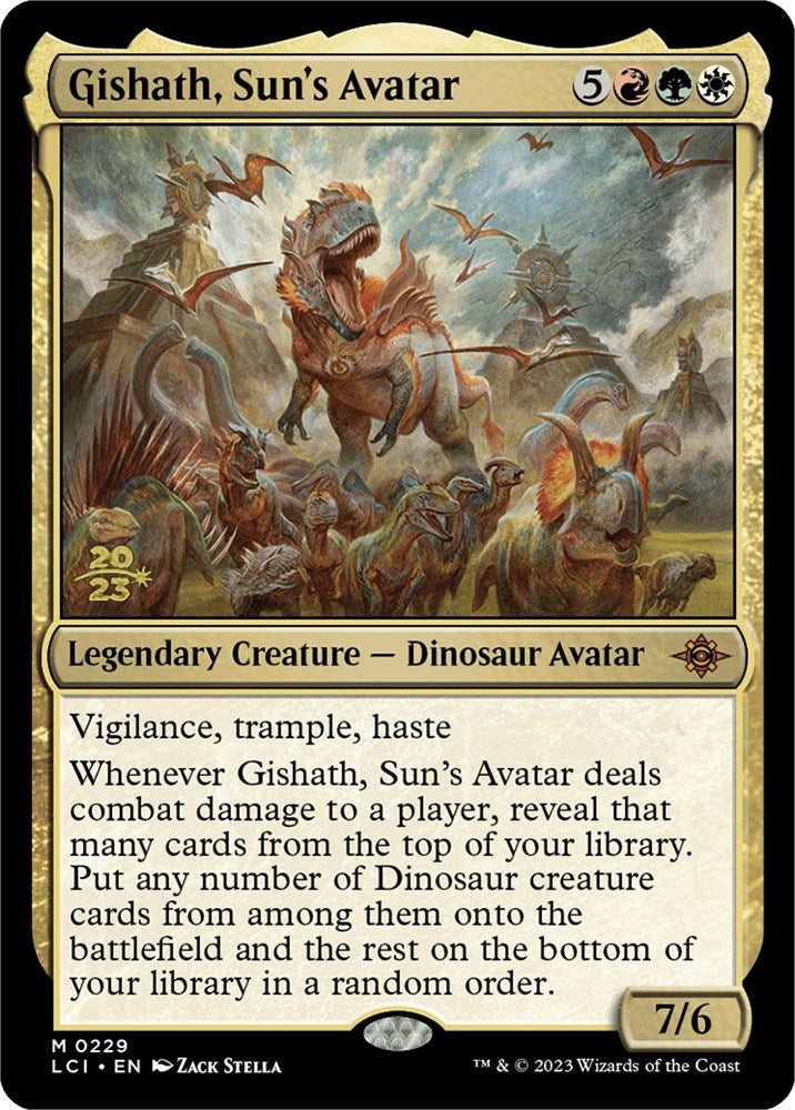 Gishath, Sun's Avatar (LCI) [The Lost Caverns of Ixalan Prerelease Cards] | Galactic Gamez