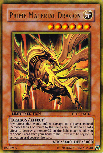 Prime Material Dragon [GLD2-EN032] Ultra Rare | Galactic Gamez