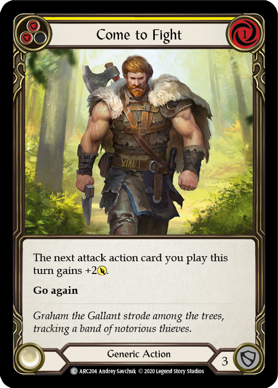 Come to Fight (Yellow) [ARC204] Unlimited Edition Rainbow Foil | Galactic Gamez