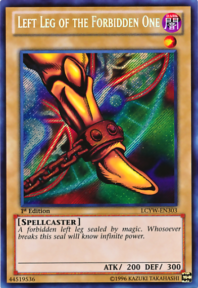 Left Leg of the Forbidden One [LCYW-EN303] Secret Rare | Galactic Gamez