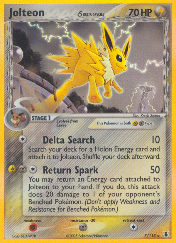 Jolteon (7/113) (Delta Species) [EX: Delta Species] | Galactic Gamez