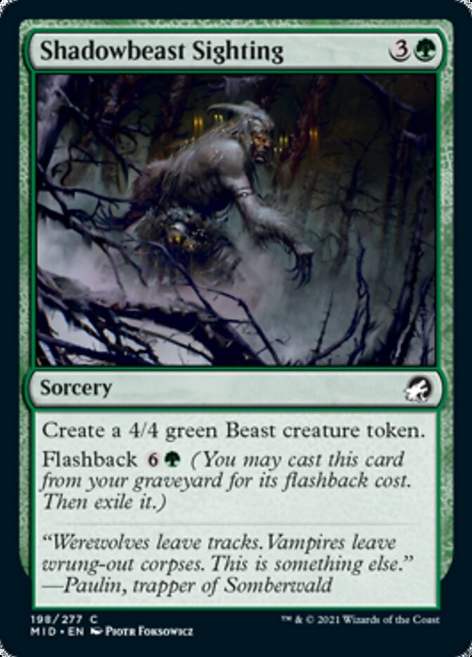 Shadowbeast Sighting [Innistrad: Midnight Hunt] | Galactic Gamez