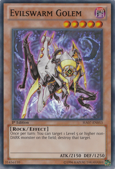 Evilswarm Golem [HA07-EN053] Super Rare | Galactic Gamez