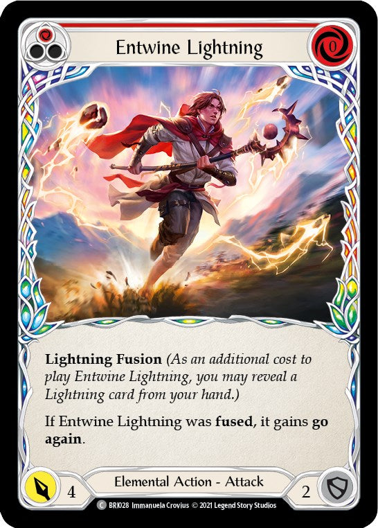 Entwine Lightning (Red) [BRI028] (Tales of Aria Briar Blitz Deck)  1st Edition Normal | Galactic Gamez