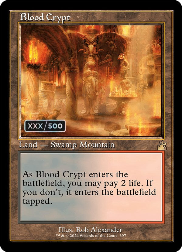 Blood Crypt (Retro) (Serialized) [Ravnica Remastered] | Galactic Gamez