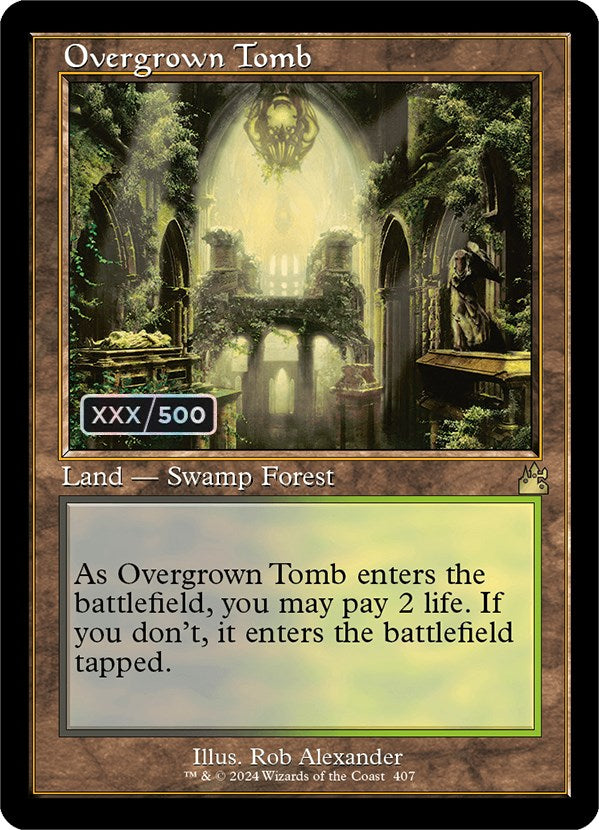 Overgrown Tomb (Retro) (Serialized) [Ravnica Remastered] | Galactic Gamez
