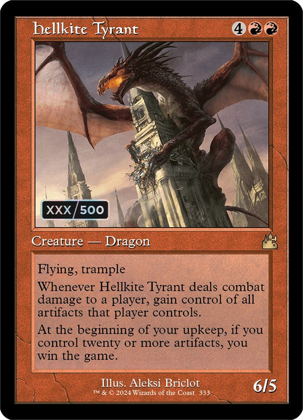 Hellkite Tyrant (Retro) (Serialized) [Ravnica Remastered] | Galactic Gamez