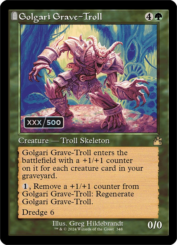 Golgari Grave-Troll (Retro) (Serialized) [Ravnica Remastered] | Galactic Gamez