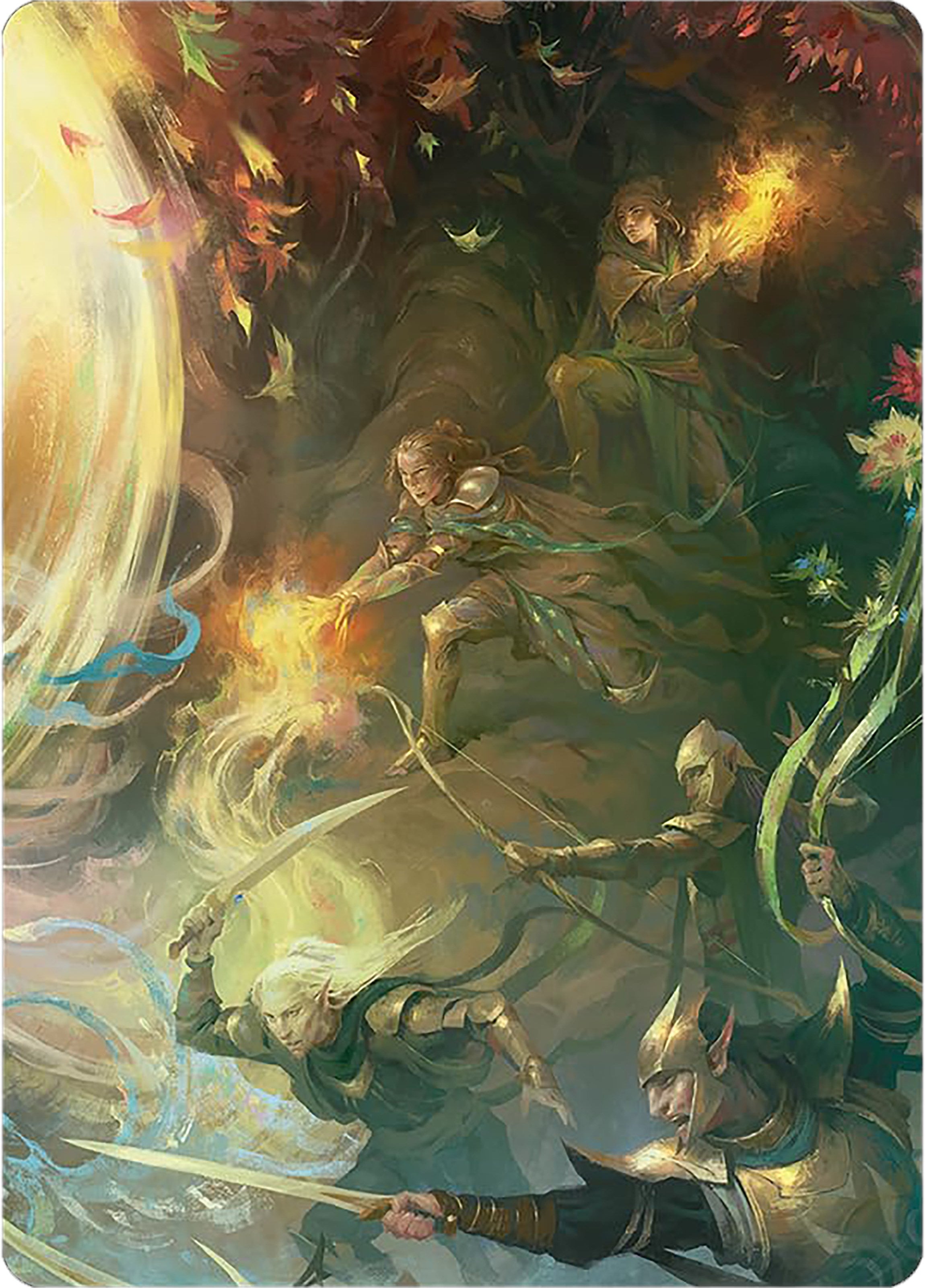 Rally the Galadhrim Art Card [The Lord of the Rings: Tales of Middle-earth Art Series] | Galactic Gamez