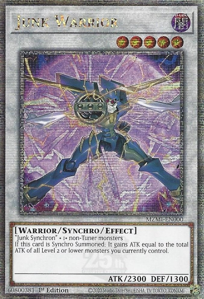 Junk Warrior (Quarter Century Secret Rare) [MZMI-EN000] Quarter Century Secret Rare | Galactic Gamez