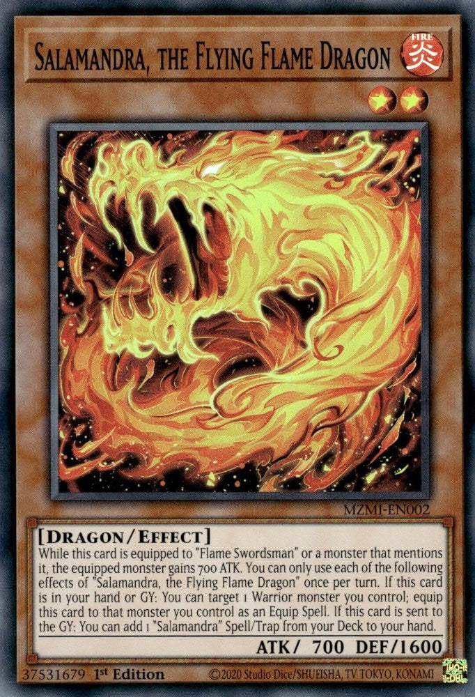 Salamandra, the Flying Flame Dragon [MZMI-EN002] Super Rare | Galactic Gamez