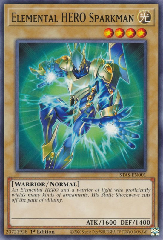 Elemental HERO Sparkman [STAS-EN001] Common | Galactic Gamez