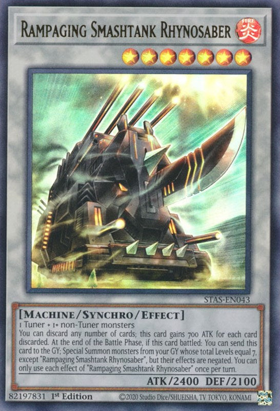 Rampaging Smashtank Rhynosaber [STAS-EN043] Ultra Rare | Galactic Gamez