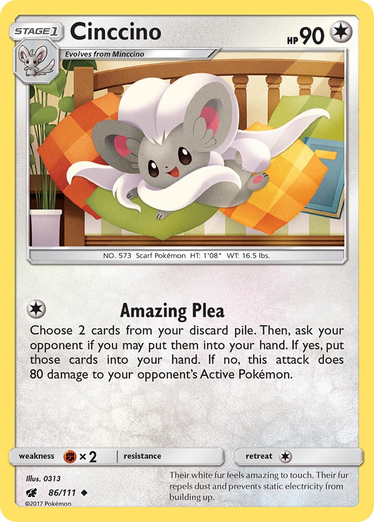 Cinccino (86/111) [Sun & Moon: Crimson Invasion] | Galactic Gamez