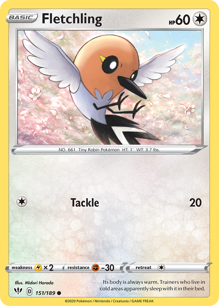 Fletchling (151/189) [Sword & Shield: Darkness Ablaze] | Galactic Gamez