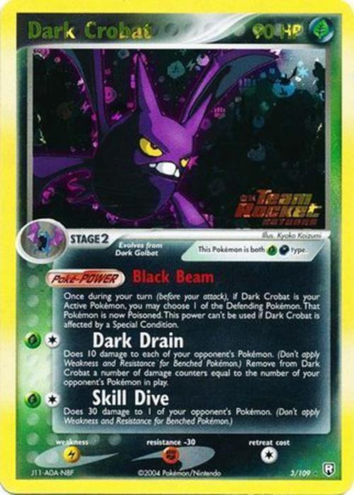 Dark Crobat (3/109) (Stamped) [EX: Team Rocket Returns] | Galactic Gamez