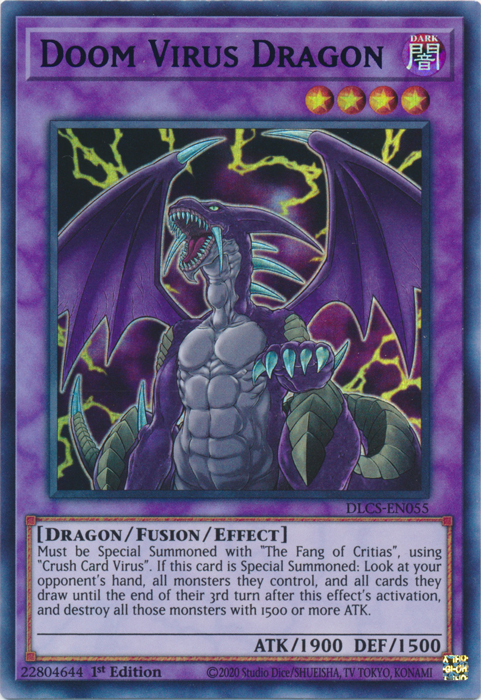 Doom Virus Dragon (Purple) [DLCS-EN055] Ultra Rare | Galactic Gamez