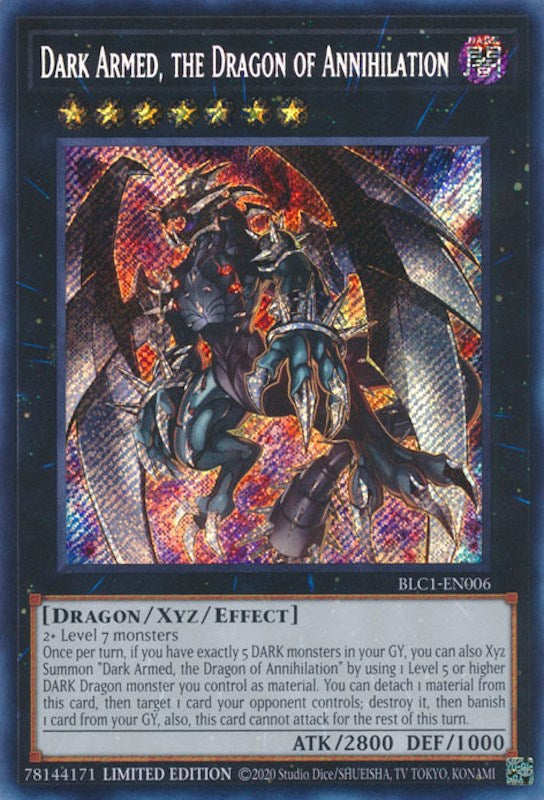 Dark Armed, the Dragon of Annihilation [BLC1-EN006] Secret Rare | Galactic Gamez