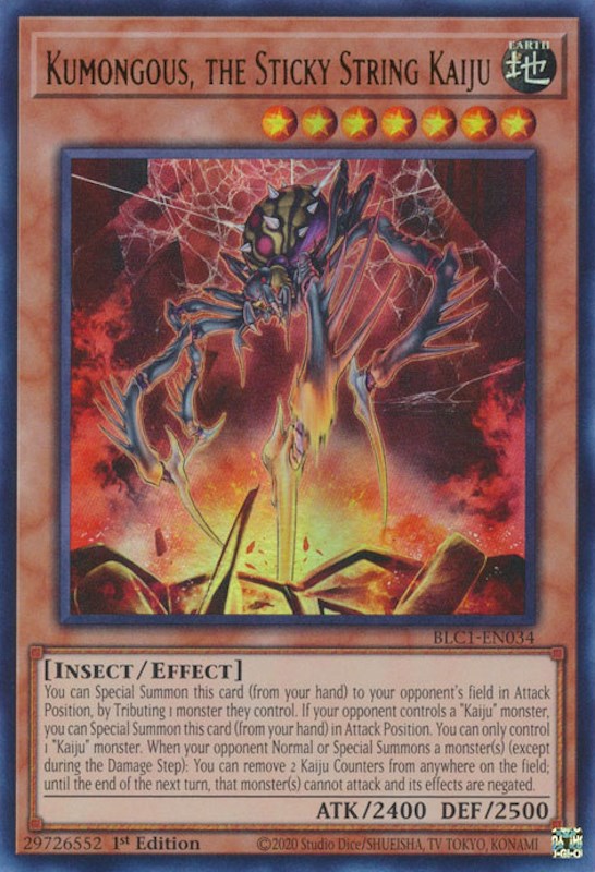 Kumongous, the Sticky String Kaiju [BLC1-EN034] Ultra Rare | Galactic Gamez