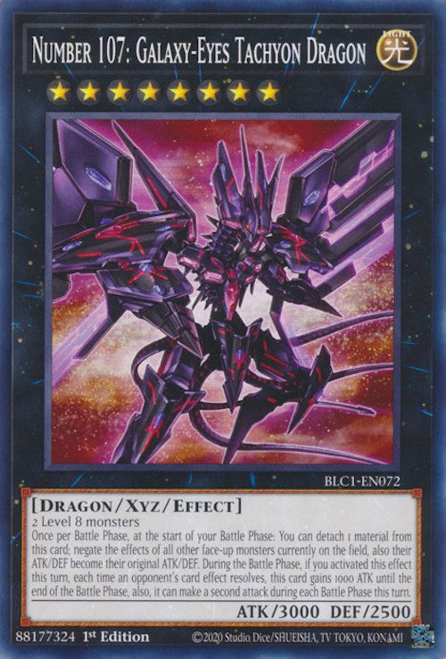 Number 107: Galaxy-Eyes Tachyon Dragon [BLC1-EN072] Common | Galactic Gamez