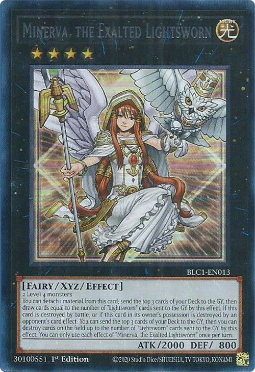 Minerva, the Exalted Lightsworn (Silver) [BLC1-EN013] Ultra Rare | Galactic Gamez