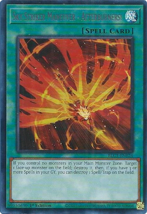 Sky Striker Maneuver - Afterburners! (Silver) [BLC1-EN024] Ultra Rare | Galactic Gamez