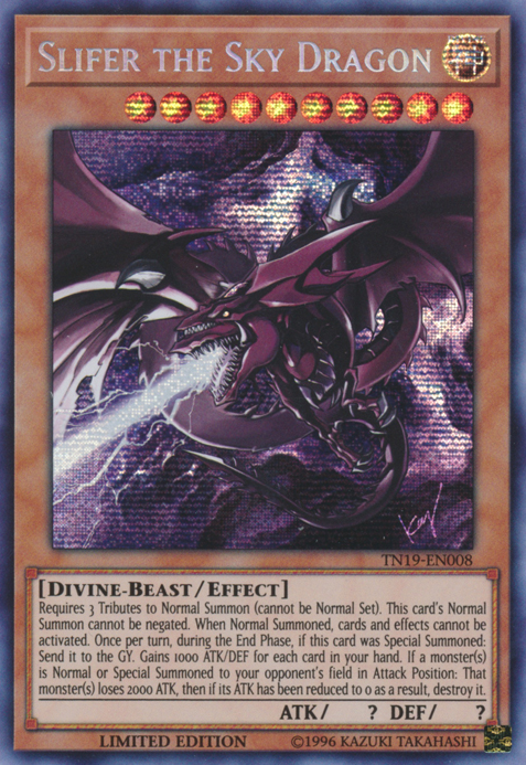 Slifer the Sky Dragon [TN19-EN008] Prismatic Secret Rare | Galactic Gamez